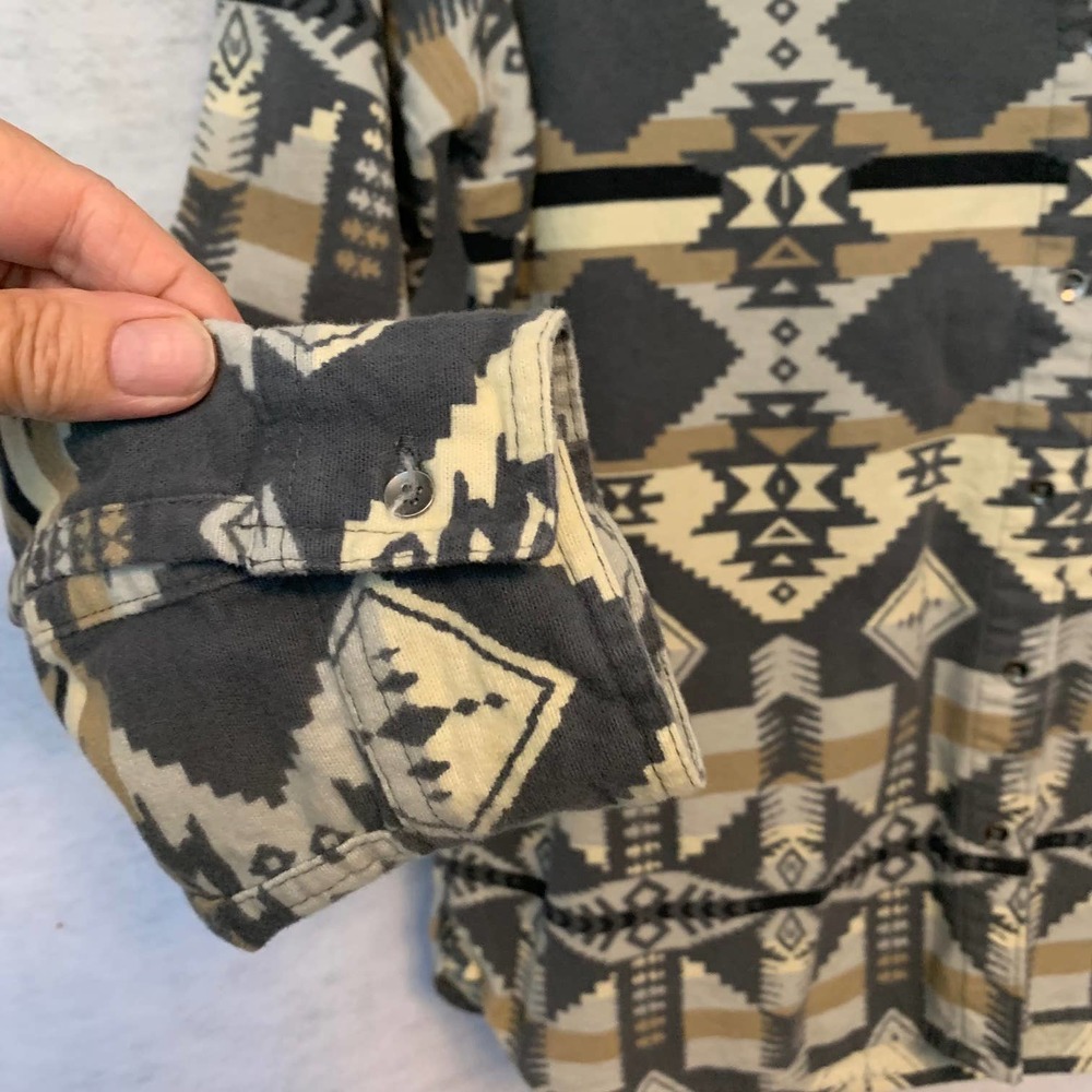 Woolrich Aztec Print Button Down Flannel Shirt Wo… - image 3